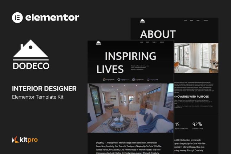Dodeco – Interior Designer Elementor Template Kit