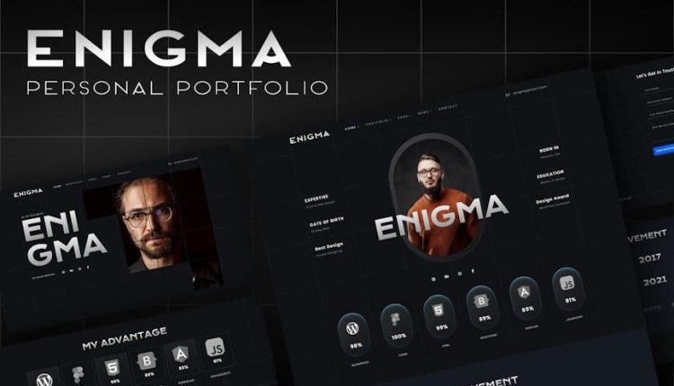 Enigma – Personal Portfolio Elementor Template Kit