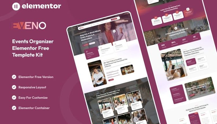 Eveno – Events Organizer Elementor Template Kit