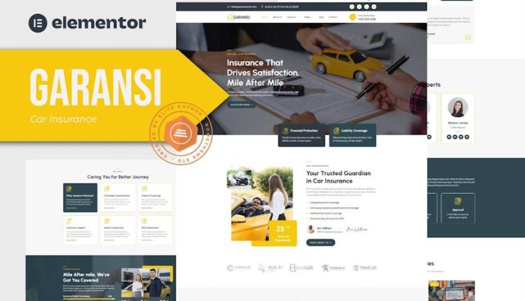 Garansi – Car Insurance Elementor Template Kit