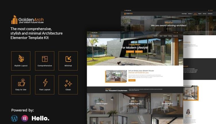 GoldenArch – Real Estate Elementor Template Kit