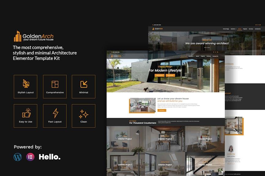 GoldenArch – Real Estate Elementor Template Kit
