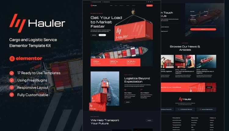 Hauler – Cargo & Logistic Elementor Template Kit