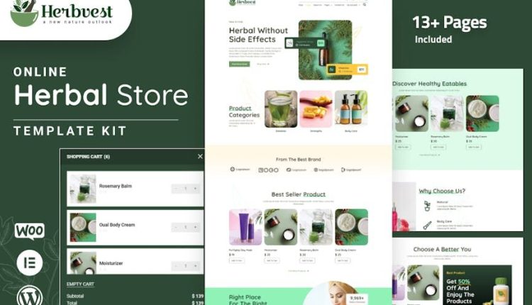 HerbVest – Herbal Store Elementor Pro Template Kit