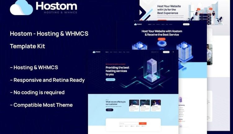 Hostom – Hosting & WHMCS Elementor Template Kit