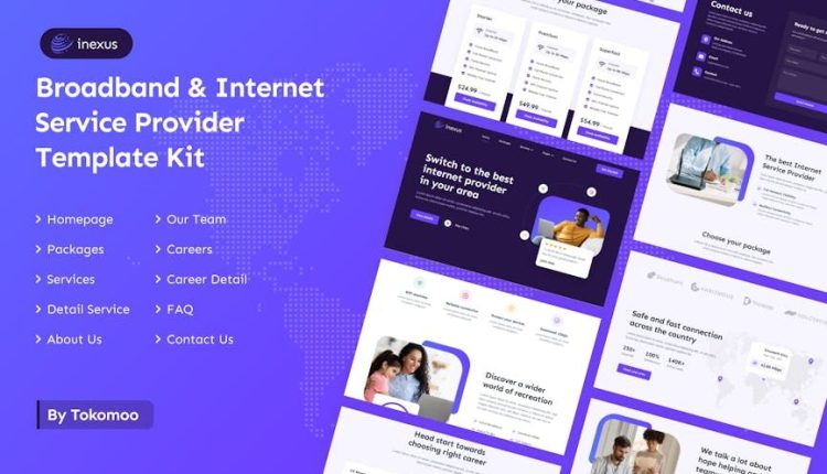 Inexus - Broadband & Internet Service Provider Elementor Template Kit