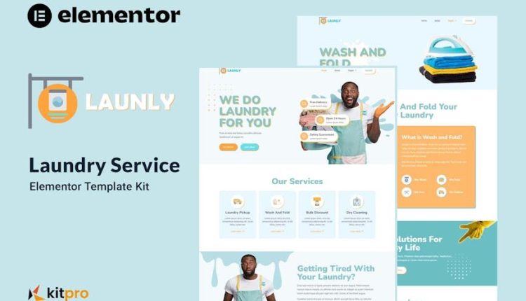 Launly – Laundry Service Elementor Template Kit