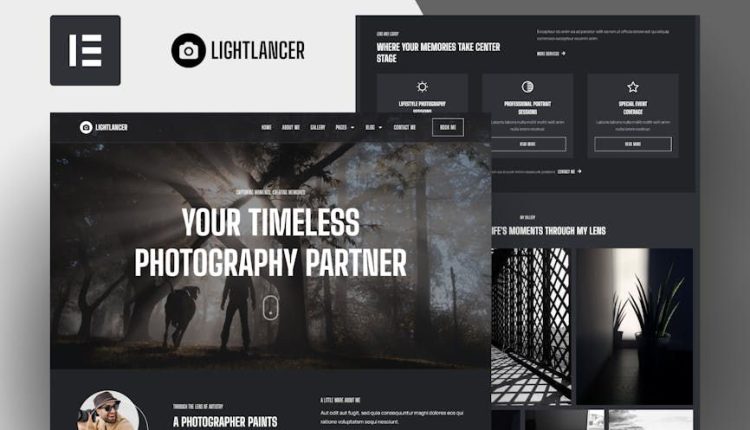 Lightlancer – Photographer Elementor Template Kit