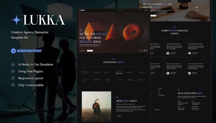 Lukka – Creative Agency Elementor Template Kit