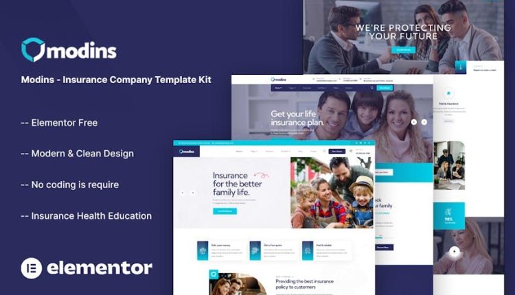 Modins – Insurance Company Elementor Template Kit