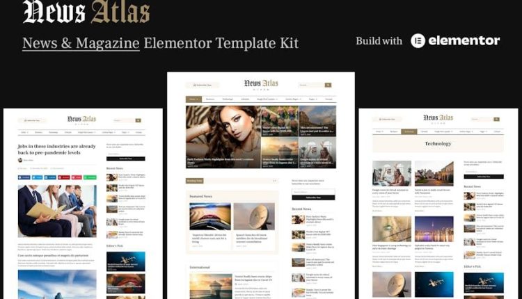 NewsAtlas – News & Magazine Elementor Template Kit