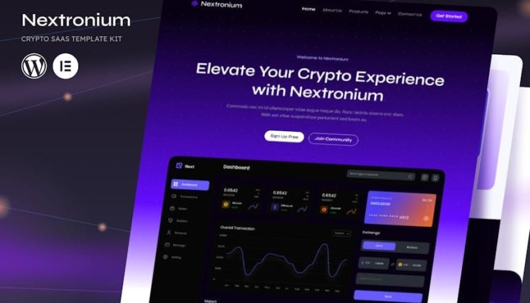 Nextronium – Crypto SaaS Elementor Template Kit