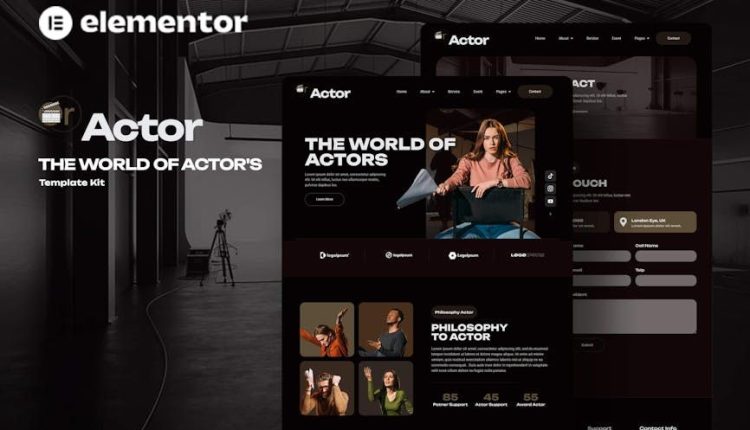 Oractor – Actor Agency Elementor Template Kit