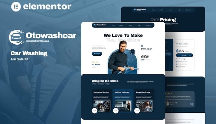 Otowashcar – Car Washing Elementor Template Kit