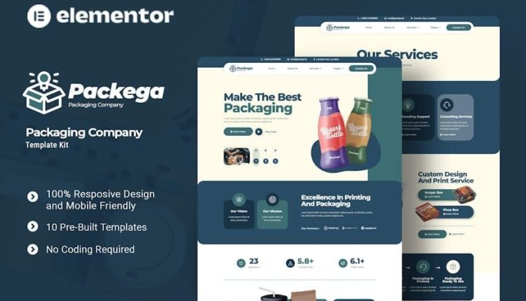 Packega – Packaging Company Elementor Template Kit