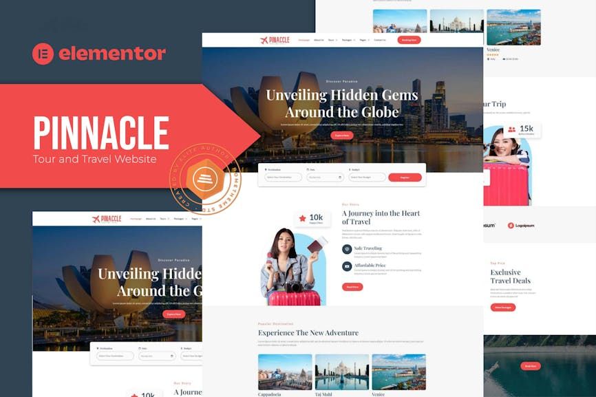 Pinnacle – Tour and Travel Elementor Template Kit