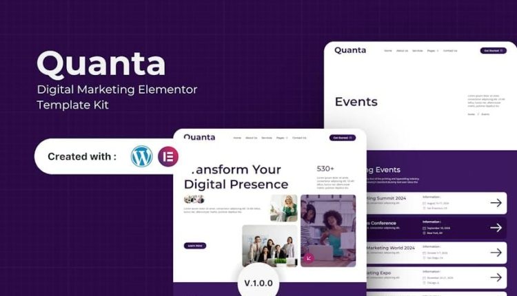 Quanta – Digital Marketing Elementor Template Kit
