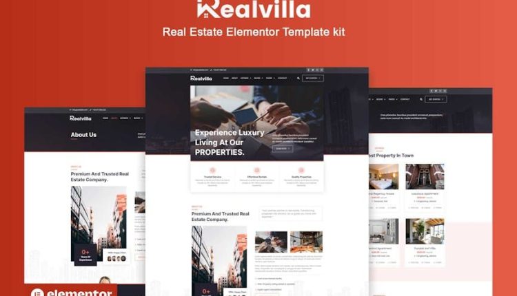Realvilla – Real Estate Elementor Pro Template Kit