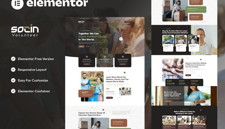 Socin – Volunteer & Charity Elementor Template Kit