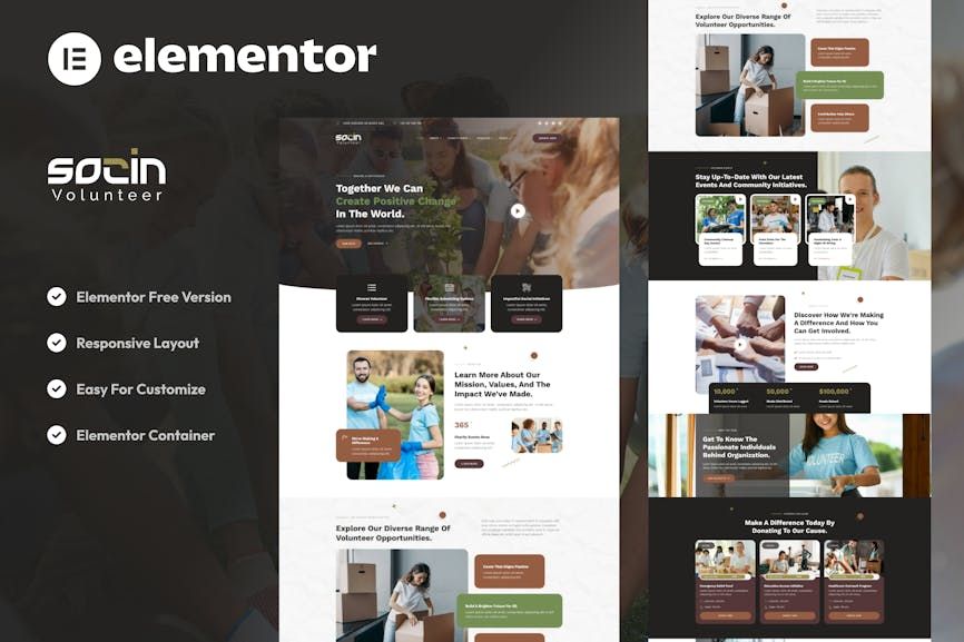 Socin – Volunteer & Charity Elementor Template Kit