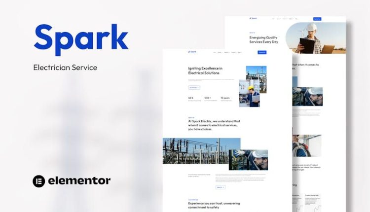 Spark – Electrician Service Elementor Template Kit