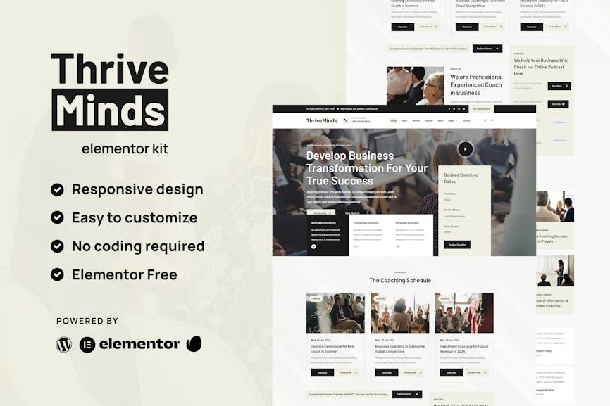 Thrive Mind – Business Coach Envato Elementor Kit