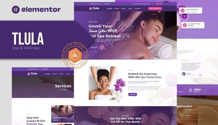Tlula – Spa & Wellness Elementor Pro Template Kit