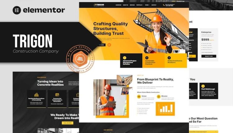 Trigon – Construction Elementor Template Kit