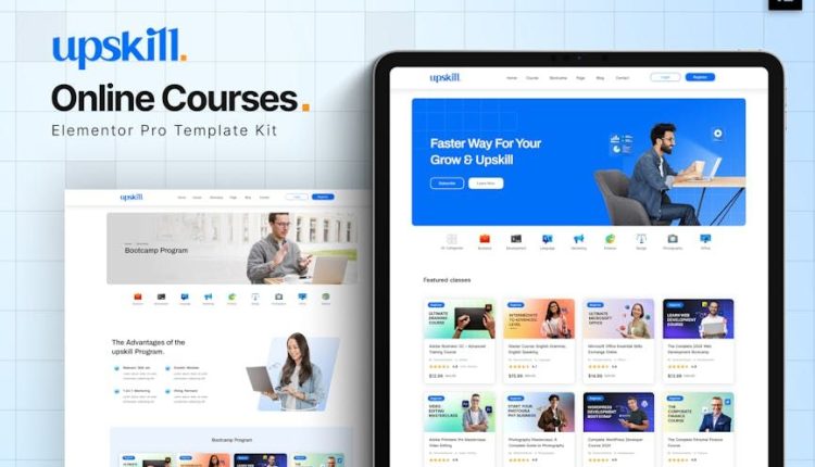 Upskill – Online Course Elementor Pro Template Kit