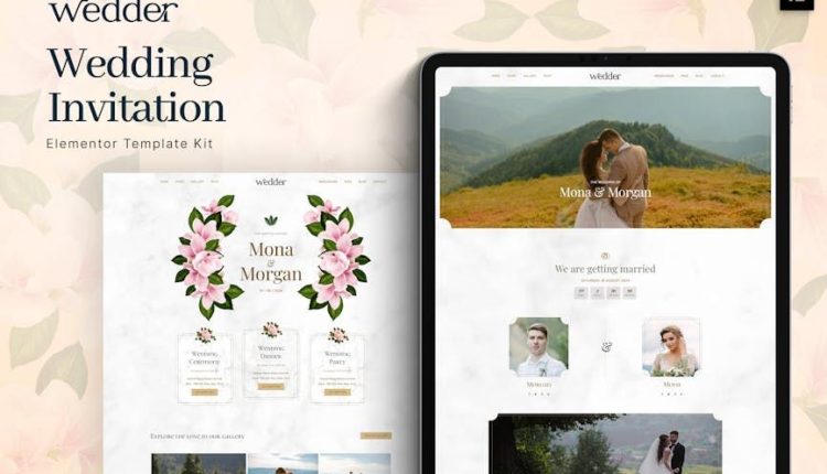 Wedder – Wedding Invitation Elementor Template Kit