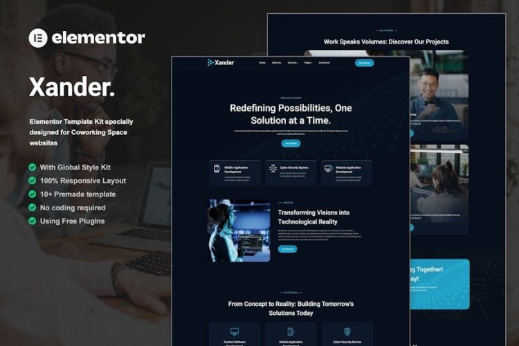 Xander – Tech Company Elementor Template Kit