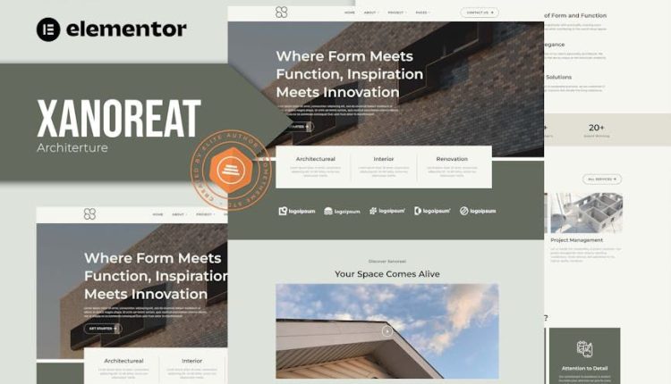 Xanoreat – Architecture Elementor Template Kit
