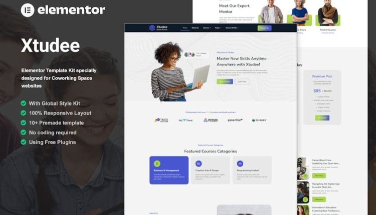 Xtudee – Online Course Elementor Template Kit