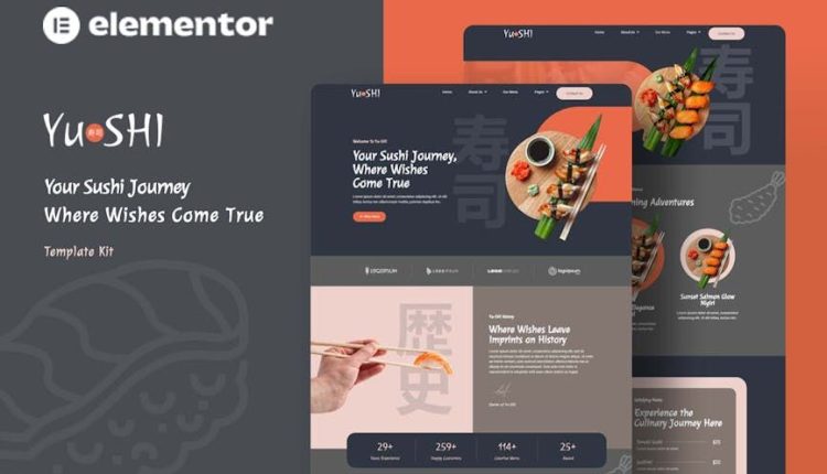 Yushi – Sushi Food Elementor Template Kit