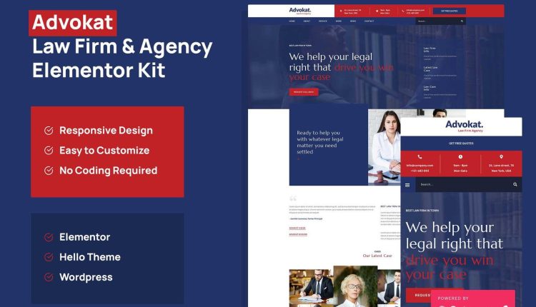 Advokat – Law Firm & Agency Elementor Template Kit