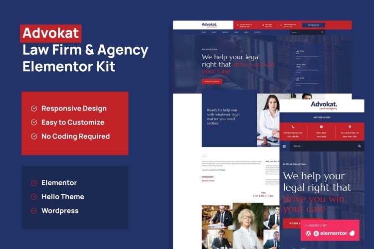 Advokat – Law Firm & Agency Elementor Template Kit