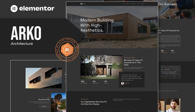 Arko – Architecture Elementor Template Kit