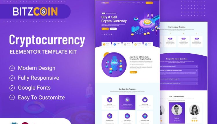 BitzCoin – Crypto Exchange Elementor Template Kit