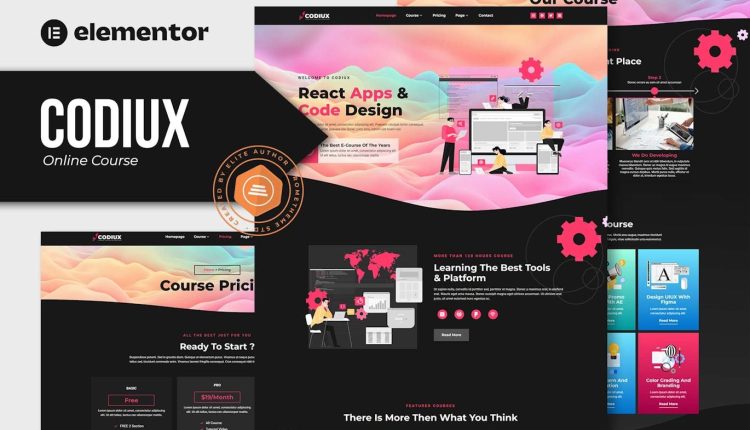 Codiux – Online Course Elementor Template Kit