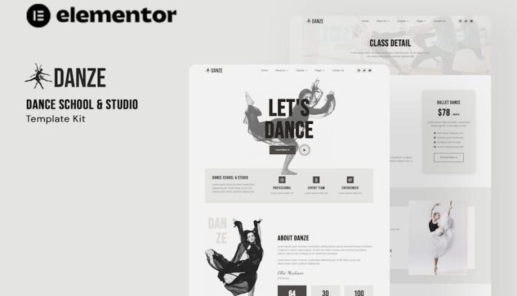 Danze – Dance Studio School Elementor Template Kit