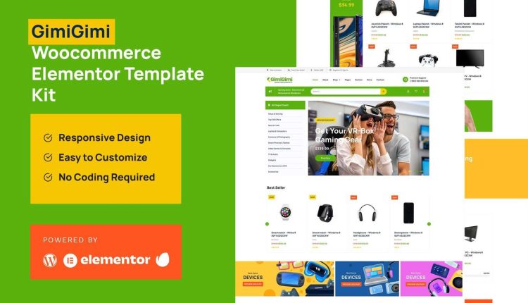 GimiGimi – Woocommmerce Elementor Template Kit