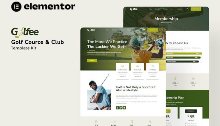 Golfee – Golf Course & Club Elementor Template Kit