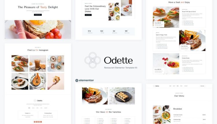 Odette – Restaurant Elementor Template Kit