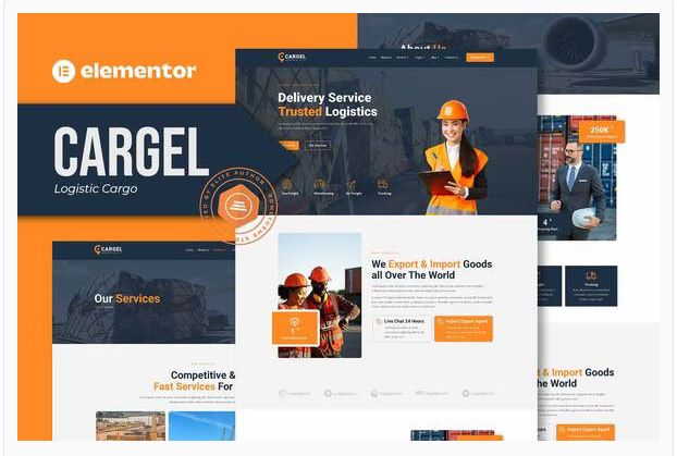 Cargel – Logistic Cargo Elementor Template Kit