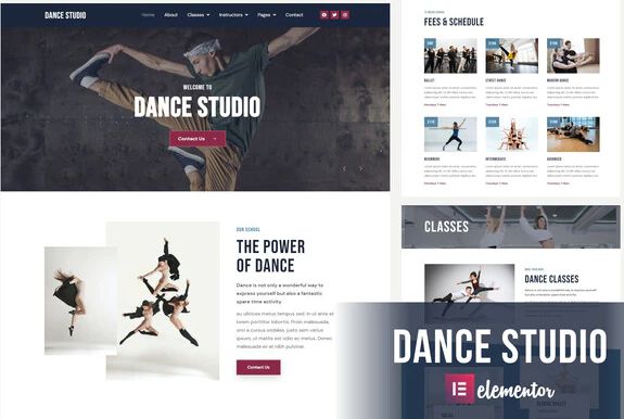 Dance Studio – Elementor Template Kit