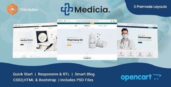 Medicia – Health and Medical Store OpenCart Theme