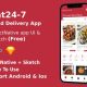 Eat 24/7 ANDROID + IOS | UI Kit | Reactnative | Food Delivery App | Free Sketch File