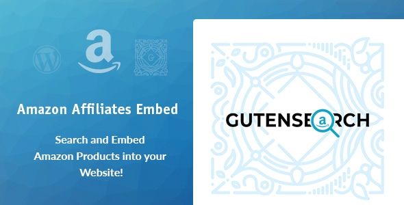 GutenSearch - Amazon Affiliates Products Search and Embed