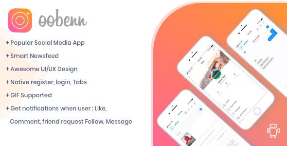 oobenn Instagram Style Social Networking Android App