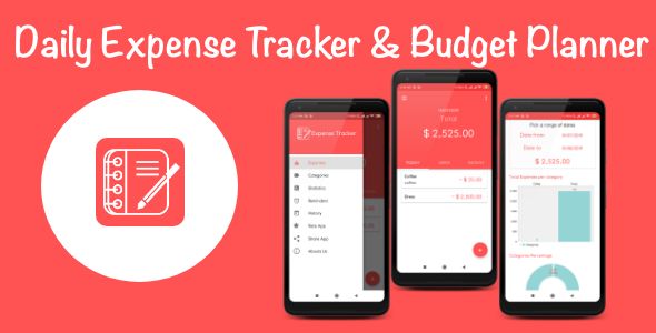 Daily Expense Tracker & Monthly Budget Planner For Android with Ads